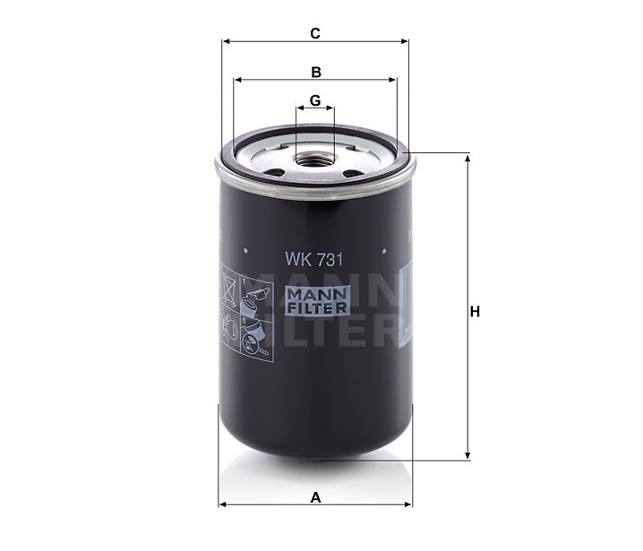 MANN FILTER Üzemanyagszűrő 565WK731 - Toyota MANN FILTER Üzemanyagszűrő 565WK731 - Toyota