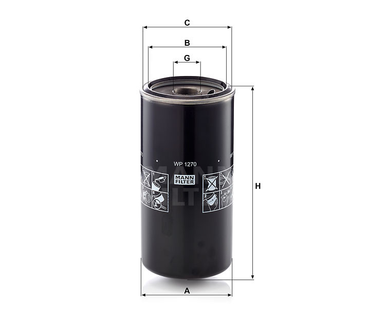 MANN FILTER olajszűrő 565WP1270 - Liebherr MANN FILTER olajszűrő 565WP1270 - Liebherr