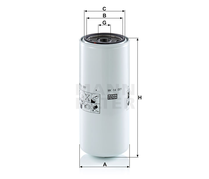 MANN FILTER Üzemanyagszűrő 565WK14001 - Wirtgen