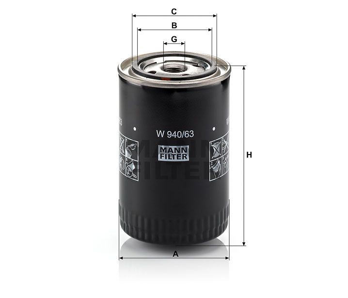 MANN FILTER olajszűrő 565W940.63 - New Holland